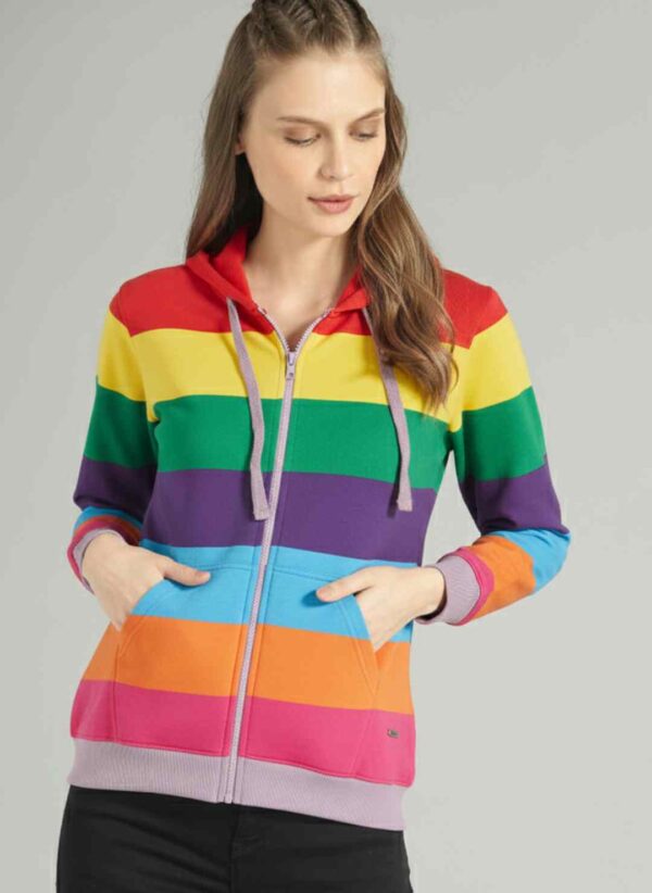 The Lifestyle Co Women Lavender Solid Hooded Sweatshirt