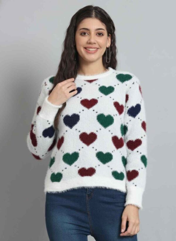 Printed Woollen Pullover Sweater