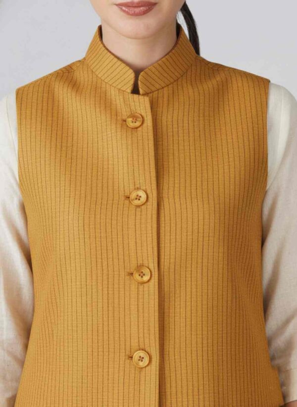 Pure Cotton Woven Nehru Jacket