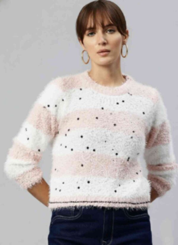 Women Round Neck Long Sleeves Sweatshirt